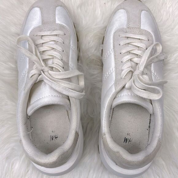 H&M | cream white chunky platform sneakers 8.0 - Picture 3 of 7
